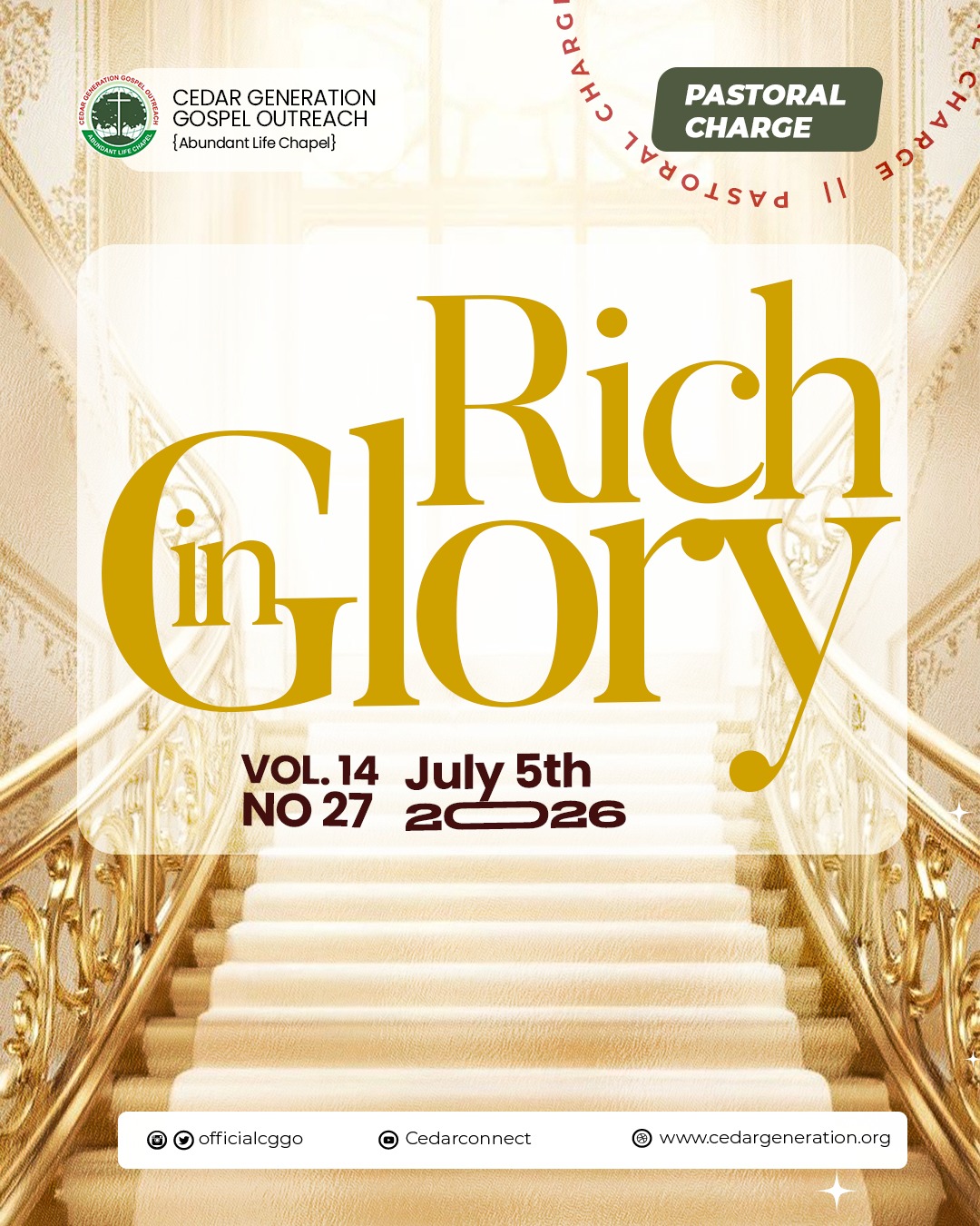 pastoral charge article hero image Rich in Glory