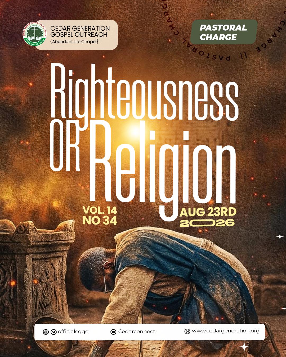pastoral charge article hero image Righteousness or Religion